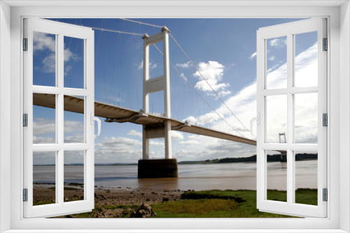 Fototapeta Naklejka Na Ścianę Okno 3D - Severn Road Bridge