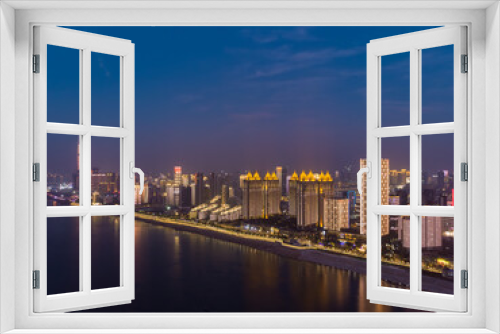 Fototapeta Naklejka Na Ścianę Okno 3D - Wuhan city skyline scenery in Wuahn, Hubei, China