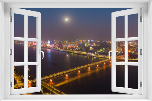 Fototapeta Naklejka Na Ścianę Okno 3D - Wuhan city skyline scenery in Wuahn, Hubei, China