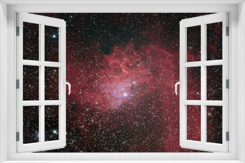 Fototapeta Naklejka Na Ścianę Okno 3D - Red Flaming star nebula in the deep Sky at night