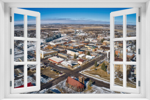 Fototapeta Naklejka Na Ścianę Okno 3D - Aerial View of Sisseton, South Dakota in Winter
