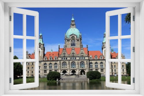 Fototapeta Naklejka Na Ścianę Okno 3D - Rathaus Landeshauptstadt Hannover