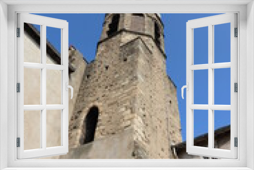 Fototapeta Naklejka Na Ścianę Okno 3D - La chapelle de Trachin, construite au 14 ème siècle, vue de l'extérieur, ville de Annonay, département de l'Ardèche, France