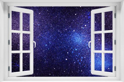 Fototapeta Naklejka Na Ścianę Okno 3D - abstract space of galaxy background texture with gliter dark blue background