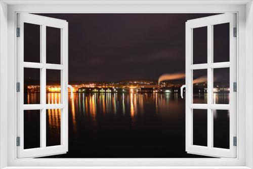 Fototapeta Naklejka Na Ścianę Okno 3D - night view of the port