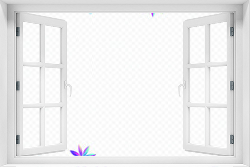 Fototapeta Naklejka Na Ścianę Okno 3D - Holographic Petal Summer Transparent Background. Rainbow Inflorescence Brochure. Holiday Gradient Template. Blue and Pink Flower Graphic Design.
