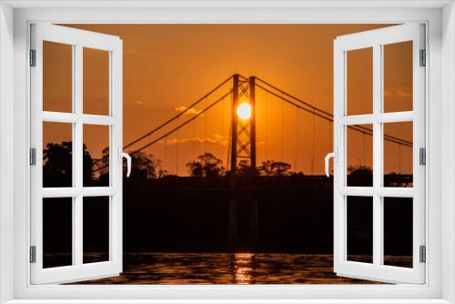 Fototapeta Naklejka Na Ścianę Okno 3D - golden gate bridge at sunset Madre de dios - Perú