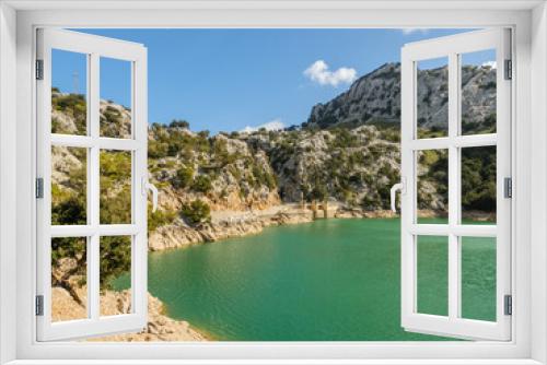 Fototapeta Naklejka Na Ścianę Okno 3D - Mirador des Gorg Blau, near the Embassament de Cúber, Reservoir in the Serra de Tramuntana mountain range near Mallorca's highest peak.