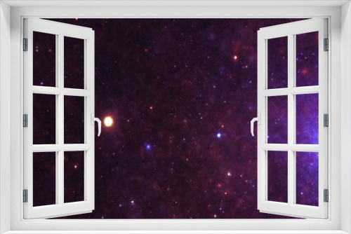 Fototapeta Naklejka Na Ścianę Okno 3D - Stars in the night sky nebula and galaxy 3d illustration