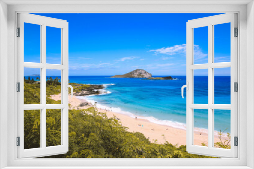 Fototapeta Naklejka Na Ścianę Okno 3D - Makapuu Beach Park Honolulu Oahu Hawaii | Sea Nature Ocean Landscape