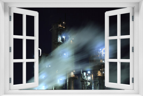 Fototapeta Naklejka Na Ścianę Okno 3D - industrial night view