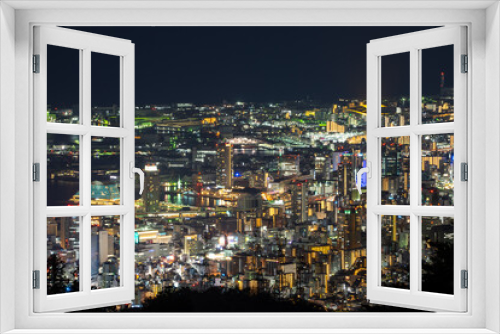 Fototapeta Naklejka Na Ścianę Okno 3D - 日本三大夜景 摩耶山掬星台からの1000万ドルの夜景