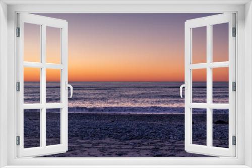 Fototapeta Naklejka Na Ścianę Okno 3D - Ocean beach at sunset. South Island, New Zealand.