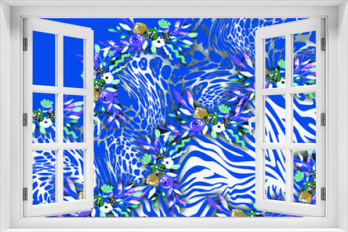Fototapeta Naklejka Na Ścianę Okno 3D - abstract animal skin pattern vector