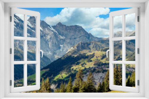 Fototapeta Naklejka Na Ścianę Okno 3D - Mountains in the valley