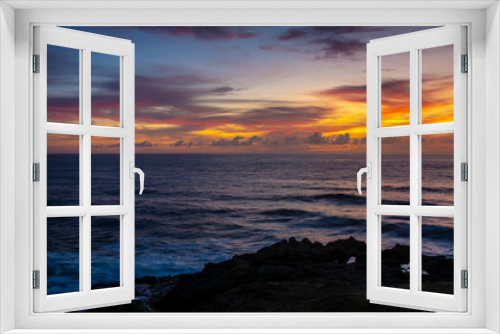 Fototapeta Naklejka Na Ścianę Okno 3D - Sunset, Depoe Bay, Pacific Ocean, Oregon, USA