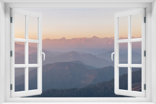 Fototapeta Naklejka Na Ścianę Okno 3D - The great Himalayan mountain ranges landscape in dawn