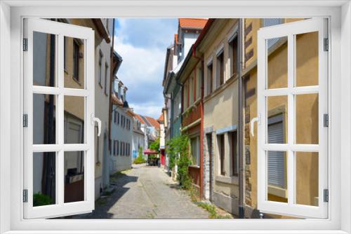 Fototapeta Naklejka Na Ścianę Okno 3D - view of Rittergasse street in Schweinfurt Germany