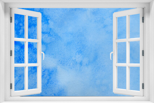 Fototapeta Naklejka Na Ścianę Okno 3D - Abstract blue watercolor background texture
