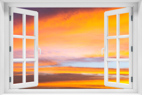 Fototapeta Naklejka Na Ścianę Okno 3D - Beautiful sunset twilight sky  with clouds