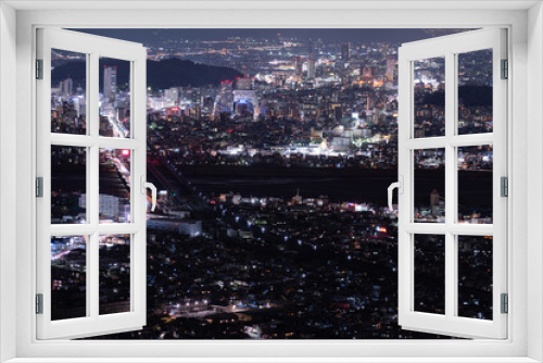 Fototapeta Naklejka Na Ścianę Okno 3D - 夜景スポット　静岡・朝鮮岩