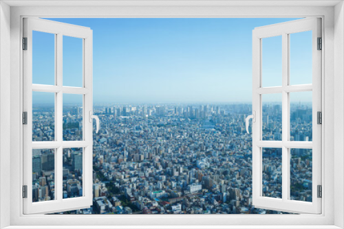 Fototapeta Naklejka Na Ścianę Okno 3D - 東京の風景・高層ビル群