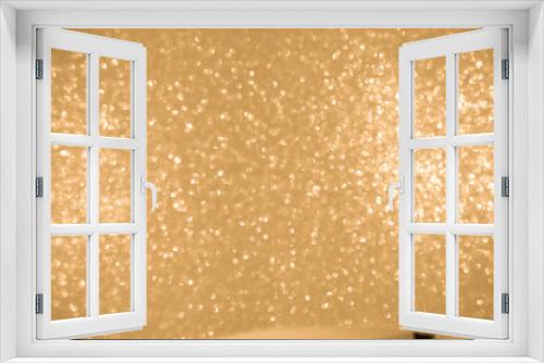 Fototapeta Naklejka Na Ścianę Okno 3D - Gold glitters background. shimmering blur spot lights Bokeh Shiny gold light background.