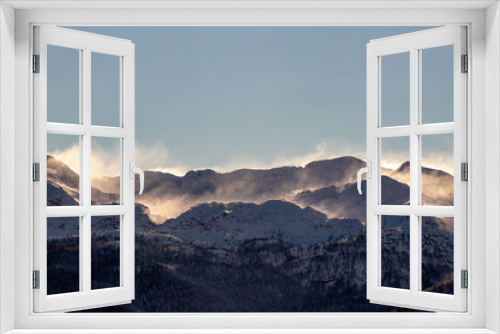 Fototapeta Naklejka Na Ścianę Okno 3D - High Winds in Bohinj mountains	