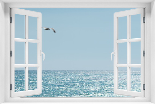 Fototapeta Naklejka Na Ścianę Okno 3D - Sea Gull Flying over Ocean