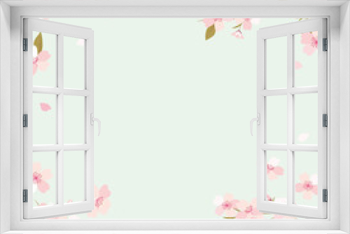 Fototapeta Naklejka Na Ścianę Okno 3D - Vector background illustration with cherry blossom flowers