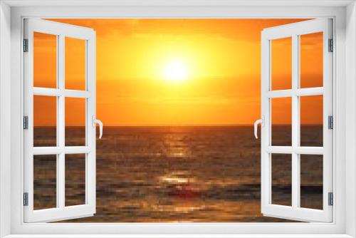 Fototapeta Naklejka Na Ścianę Okno 3D - Sun dawn beach