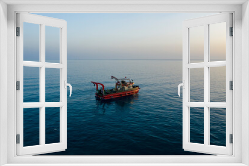 Fototapeta Naklejka Na Ścianę Okno 3D - boat on the sea