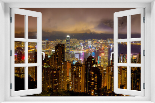 Fototapeta Naklejka Na Ścianę Okno 3D - Million dollar view - Hong Kong Skyline