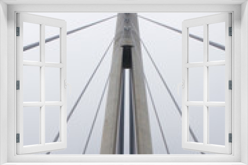 Fototapeta Naklejka Na Ścianę Okno 3D - suspension bridge cables