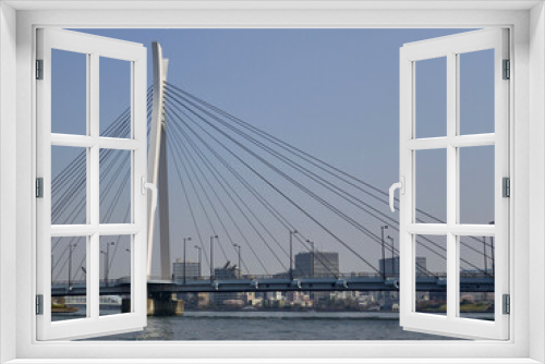Fototapeta Naklejka Na Ścianę Okno 3D - 中央大橋、隅田川、東京