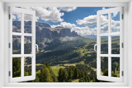 Fototapeta Naklejka Na Ścianę Okno 3D - View of the Dolomites near Selva, South Tyrol, Italy