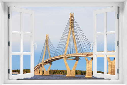 Fototapeta Naklejka Na Ścianę Okno 3D - Cable-Stayed Bridge