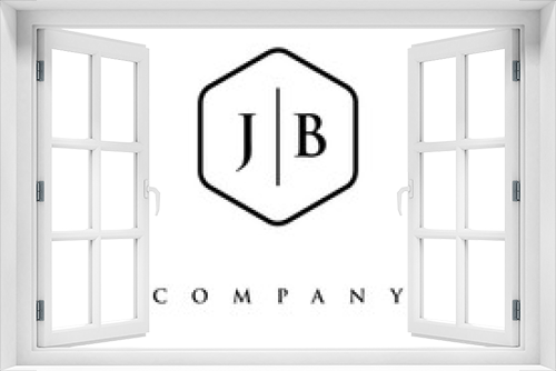 initial JB logo design vector