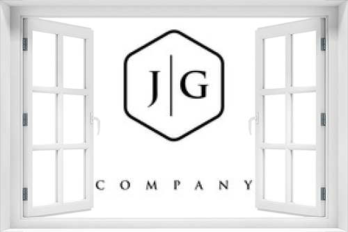 initial JG logo design vector