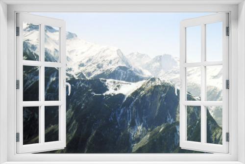 Fototapeta Naklejka Na Ścianę Okno 3D - Vues d'ULM de l'Alpes d'Huez