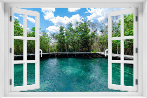 Fototapeta Naklejka Na Ścianę Okno 3D - Yalahau lagoon near Holbox island, Quintana Roo, Mexico