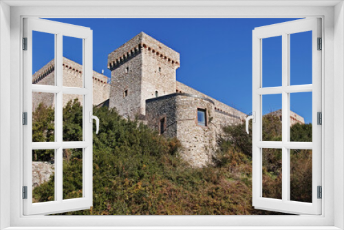 Fototapeta Naklejka Na Ścianę Okno 3D - foreshortening of the fortress Albornoz in Narni