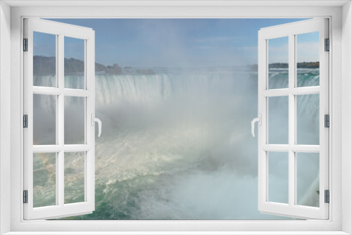 Fototapeta Naklejka Na Ścianę Okno 3D - Overlook of the Horseshoe Falls, a part of Niagara Falls