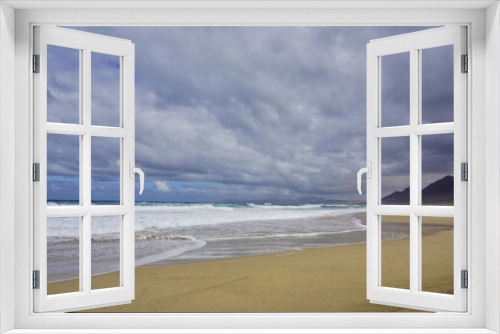 Fototapeta Naklejka Na Ścianę Okno 3D - Strand im Süden von Fuerteventura bei Cofete - Playa de Cofete