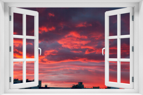 Fototapeta Naklejka Na Ścianę Okno 3D - Sunset in Surgut