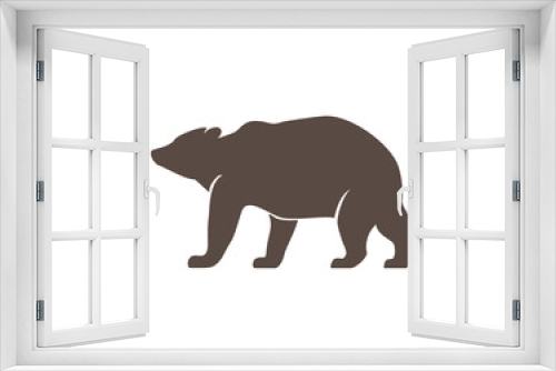 Fototapeta Naklejka Na Ścianę Okno 3D - bear silhouette logo design vector