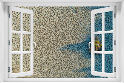 Fototapeta Naklejka Na Ścianę Okno 3D - dry lake drone 4k