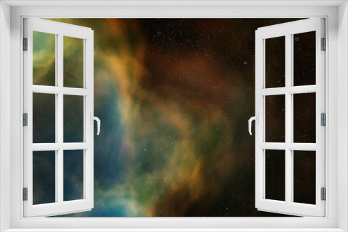 Fototapeta Naklejka Na Ścianę Okno 3D - nebula in deep space, abstract colorful background 3d render