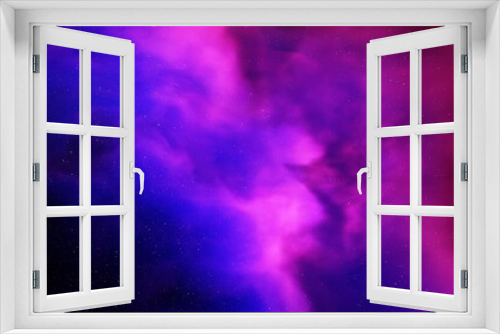 Fototapeta Naklejka Na Ścianę Okno 3D - nebula in deep space, magic color galaxy, infinite universe and starry night. 3d render