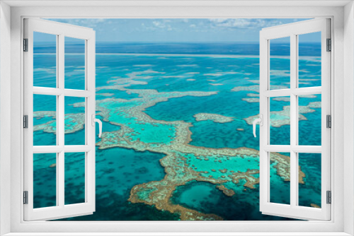 Fototapeta Naklejka Na Ścianę Okno 3D - Great barrier reef from the sky in Australia